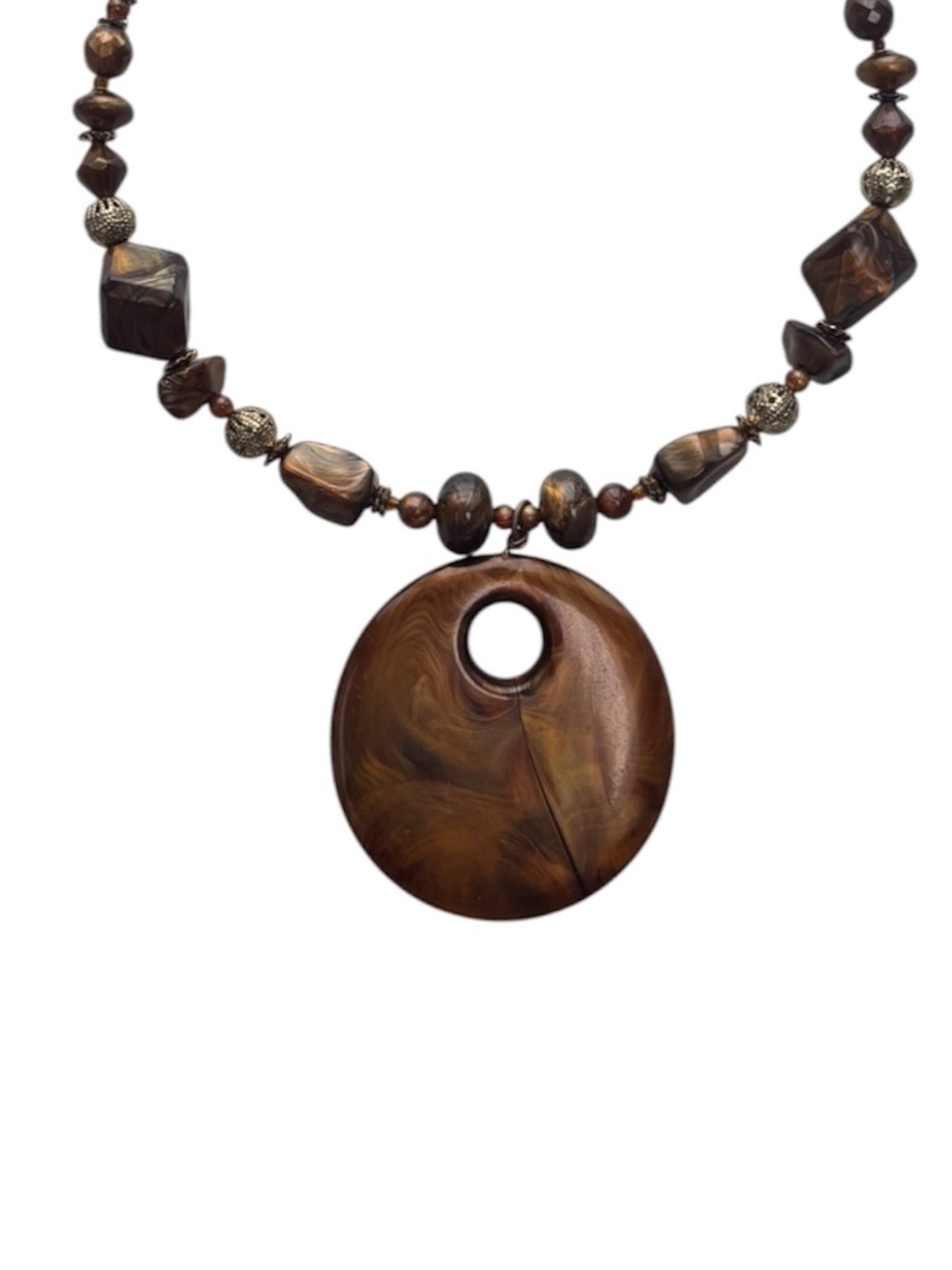 Vintage Beaded Necklace Handmade Hand Crafted Timeless Vintage Artisan Jewelry - Picture 10 of 13